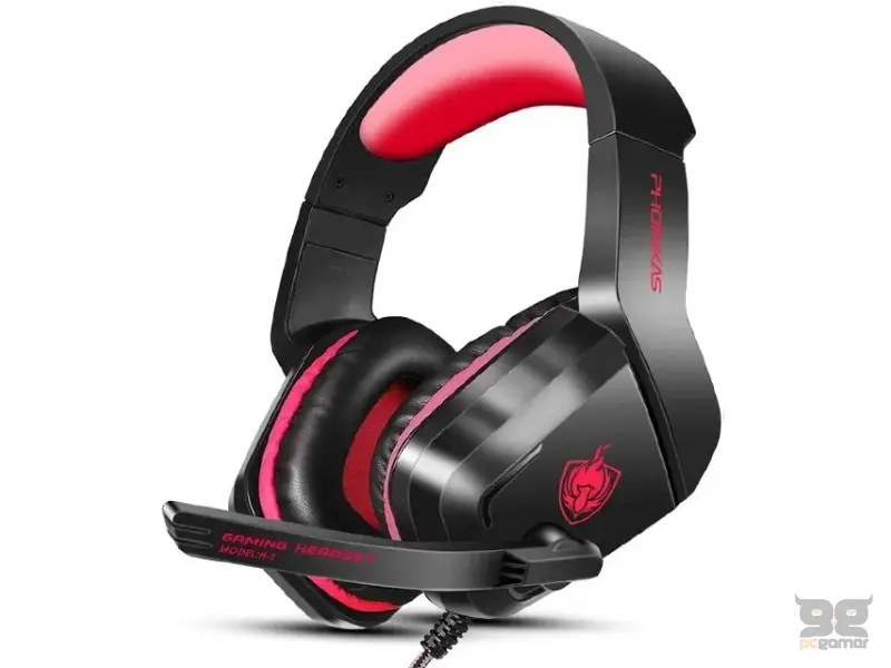 PHOINKAS H-1 Gaming slušalice sa mikrofonom crno-crvene 