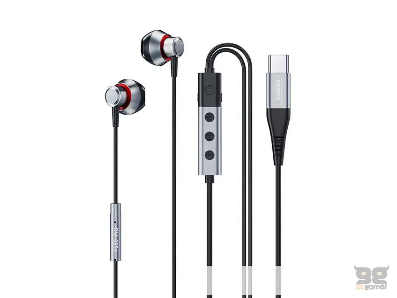 REMAX RM-635a Slušalice bubice žične Tip C crne 