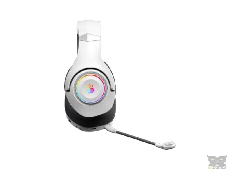 A4 TECH GR270 Bloody 7.1 Virtual Surround 3-IN-ONE RGB Gaming Wireless + wired bele slušalice 