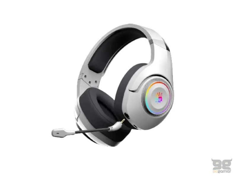 A4 TECH GR270 Bloody 7.1 Virtual Surround 3-IN-ONE RGB Gaming Wireless + wired bele slušalice 