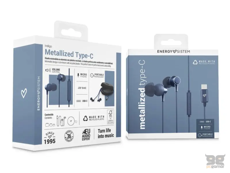 ENERGY SISTEM Metallized Type C Indigo slušalice sa mikrofonom (M45879) 