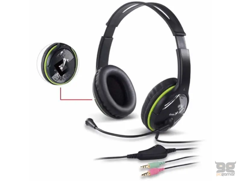 GENIUS HS-400A Green slušalice sa mikrofonom 