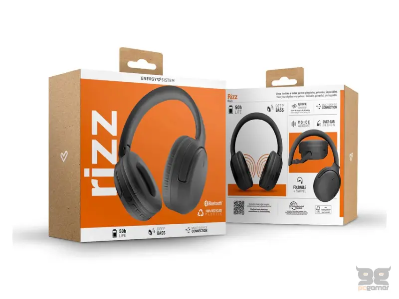 ENERGY SISTEM Black Rizz slušalice crne (M45967) 