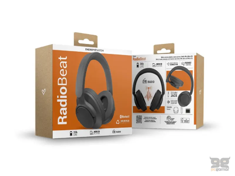 ENERGY SISTEM Black RadioBeat Bluetooth slušalice crne (M45974) 