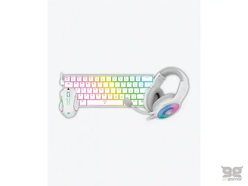 Redragon 3 in 1 Combo S129W keyboard, mouse and headphones