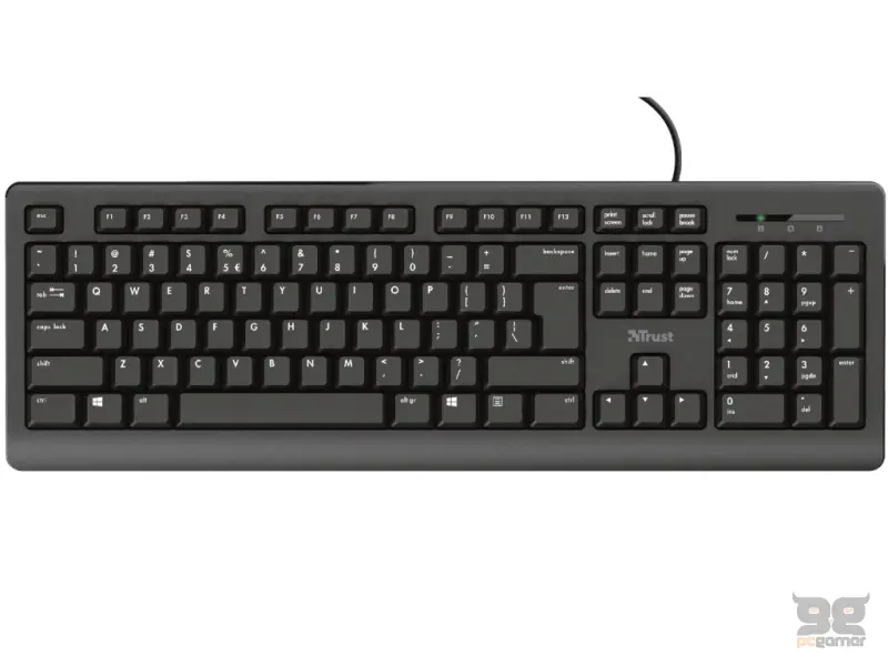 TRUST Primo Keyboard Zicana,YU,Crna