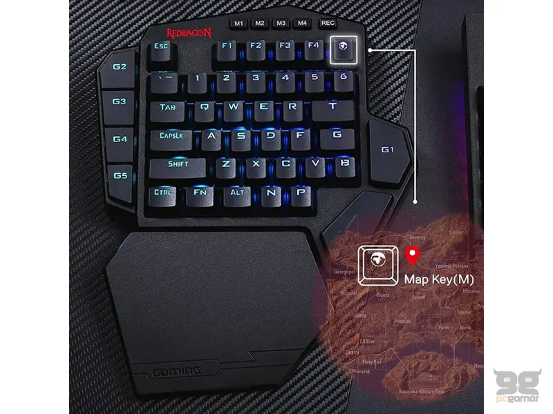 Redragon Tastatura Diti PRO K585RGB Mechanical Gaming, Red