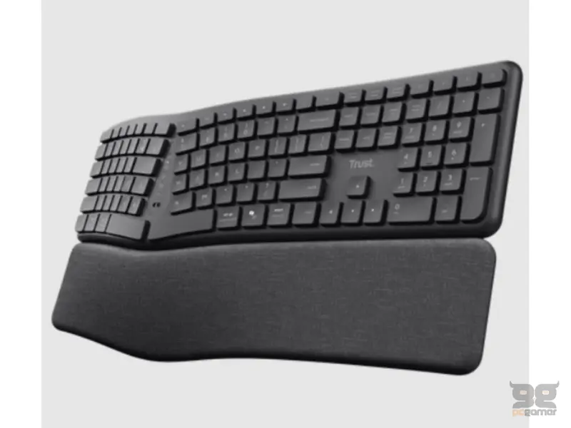 TRUST Keyra Ergonomic multidevice wireless keyboard US
