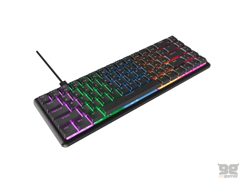 Rampage Tastatura REBEL Black Low Profile Gaming RED SWITCH US/ENGLISH RGB
