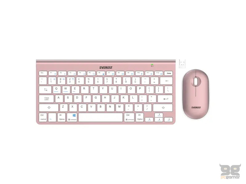 Everest SET tastatura i mis KB-BT72 ​​ELITE Rose Gold 2.4 ghz + BT Wireless US Layout