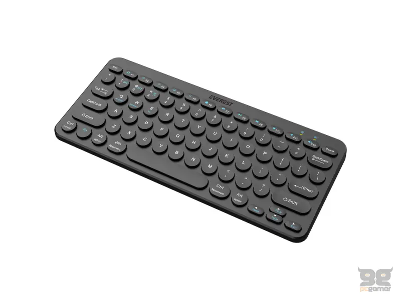Everest Tastatura KB-BT16 Black 2.4G+BT1+BT2 US Layout
