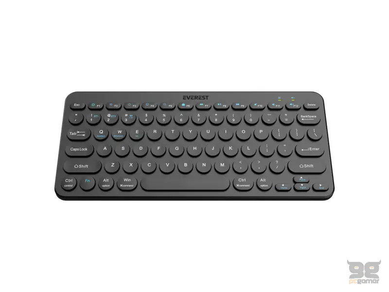 Everest Tastatura KB-BT16 Black 2.4G+BT1+BT2 US Layout