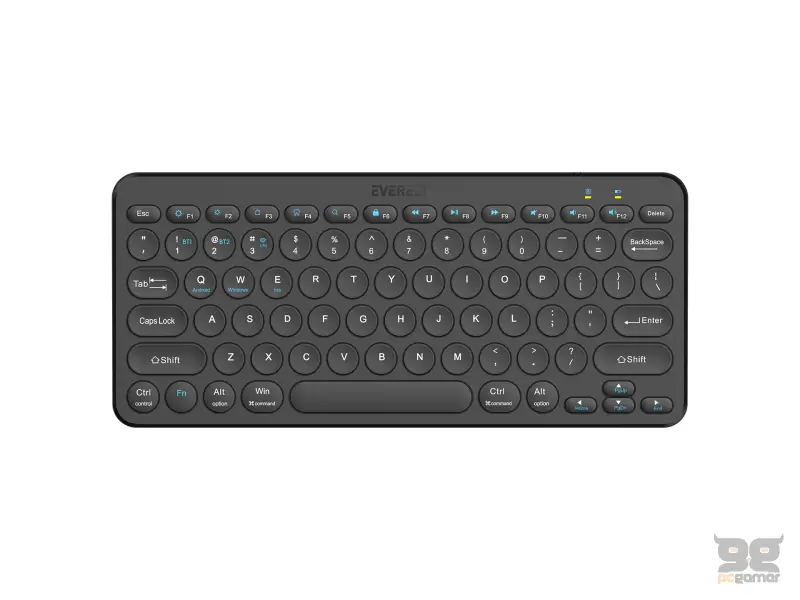 Everest Tastatura KB-BT16 Black 2.4G+BT1+BT2 US Layout