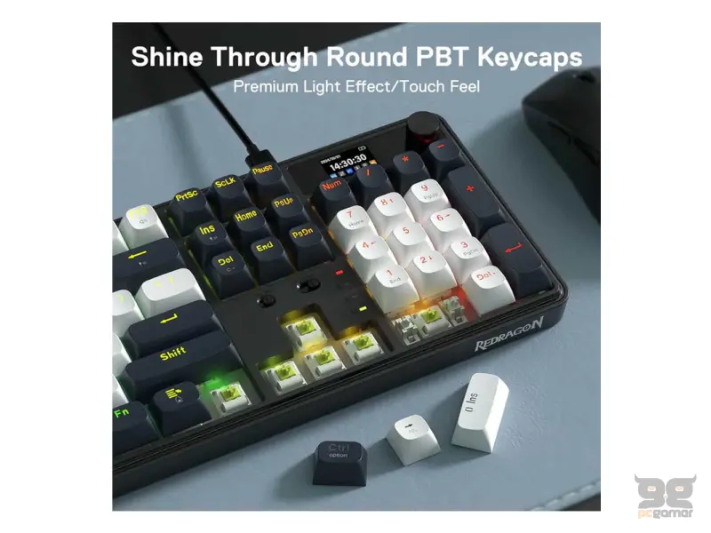 Redragon Tastatura Wyvern LCD Pro K761-WB Wireless/Wired/BT