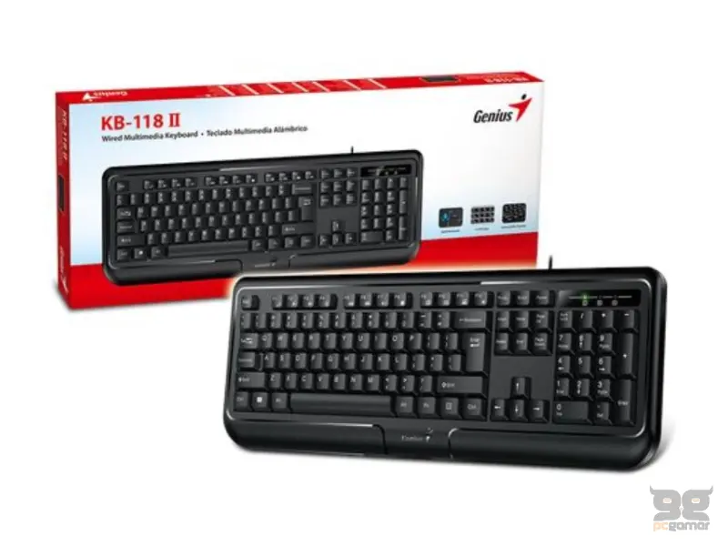 GENIUS KB-118 II USB US crna tastatura 