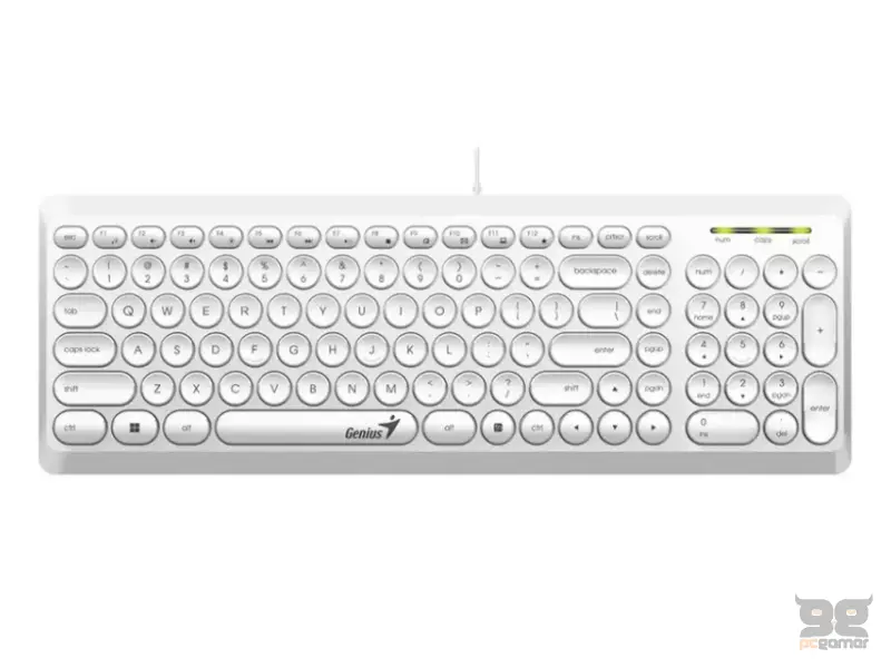 GENIUS Slimstar Q200 USB YU bela tastatura 