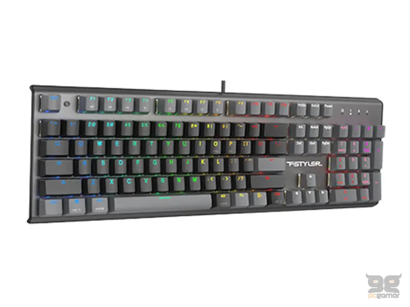 A4 TECH FS100 FSTYLER USB Neon Backlit US crna tastatura 