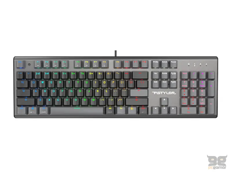 A4 TECH FS100 FSTYLER USB Neon Backlit US crna tastatura 