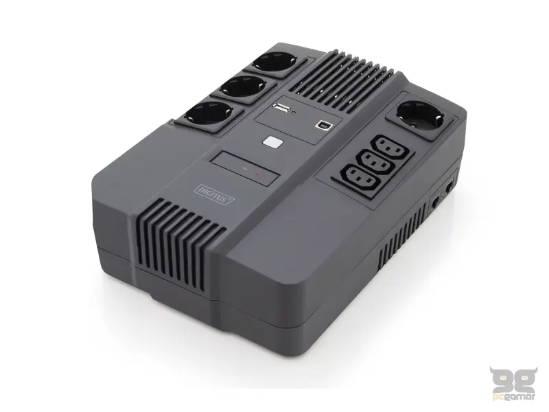 Digitus UPS All-in-One 600VA/360W, LED 12V/7Ah x1, 4x CEE 7/7,3x IEC C13, USB, RJ45