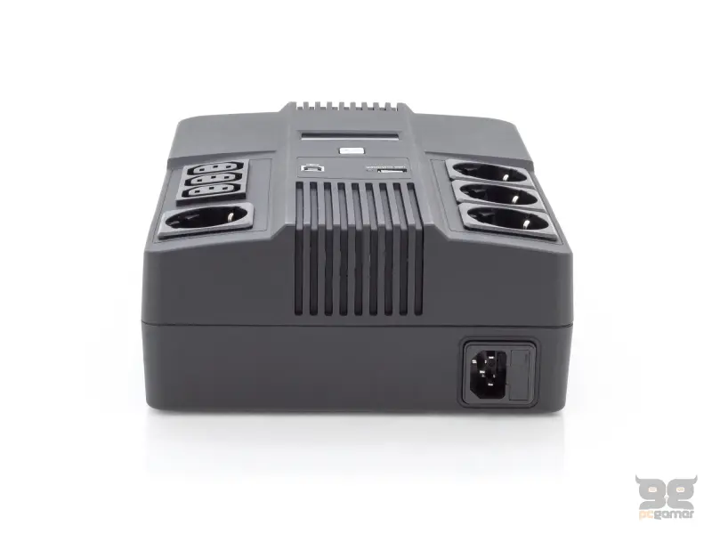 Digitus UPS All-in-One 600VA/360W, LED 12V/7Ah x1, 4x CEE 7/7,3x IEC C13, USB, RJ45