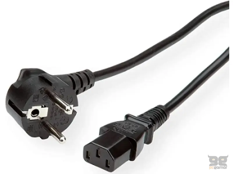 Kabl za napajanje PC-ja duzine 3m sa ravnim IEC i Schuko utikacem