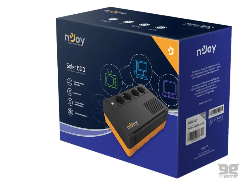 NJOY Soter 600 360W UPS (PWUP-LI060SR-AZ01B) 