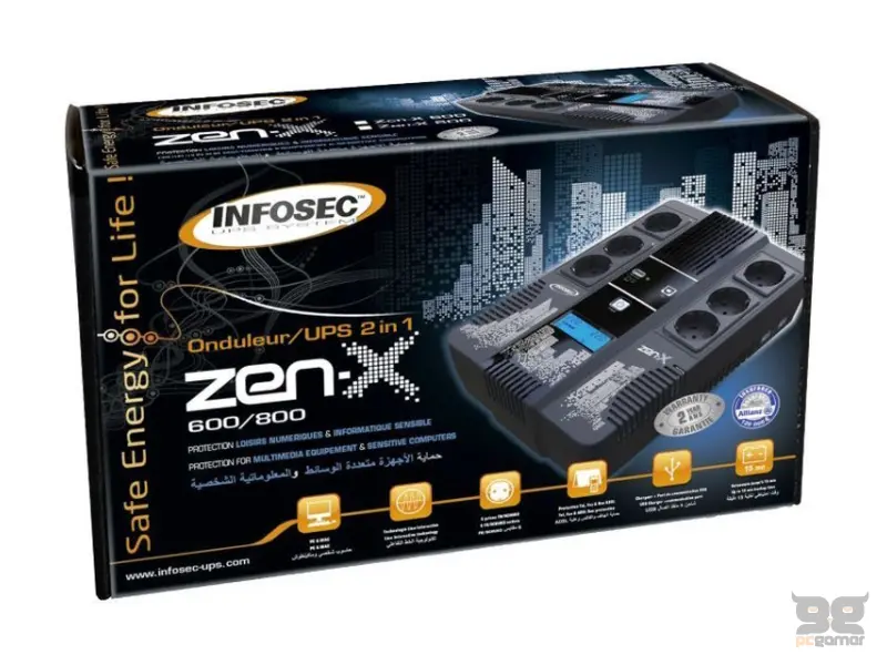 INFOSEC COMMUNICATION Zen-X 800 FR/SCHUKO UPS 