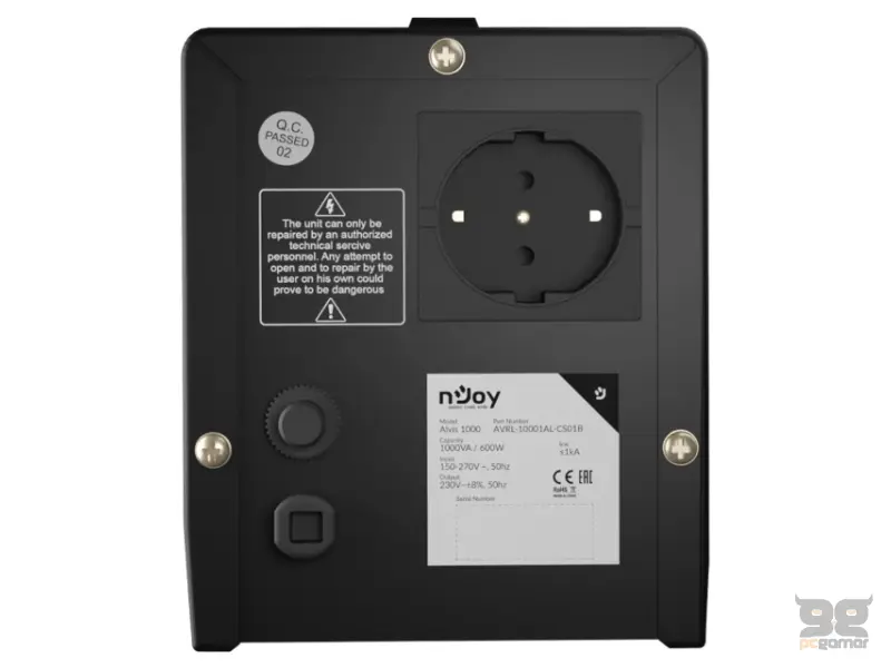 NJOY Alvis AVR 1000VA 600W (AVRL-10001AL-CS01B) 