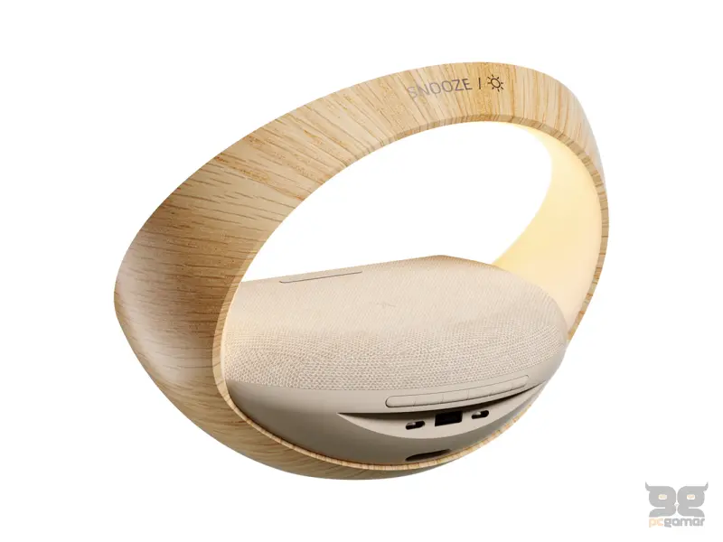 Moye Aurora Glow Lamp with Clock, Wireless speaker and Wi-Fi charger