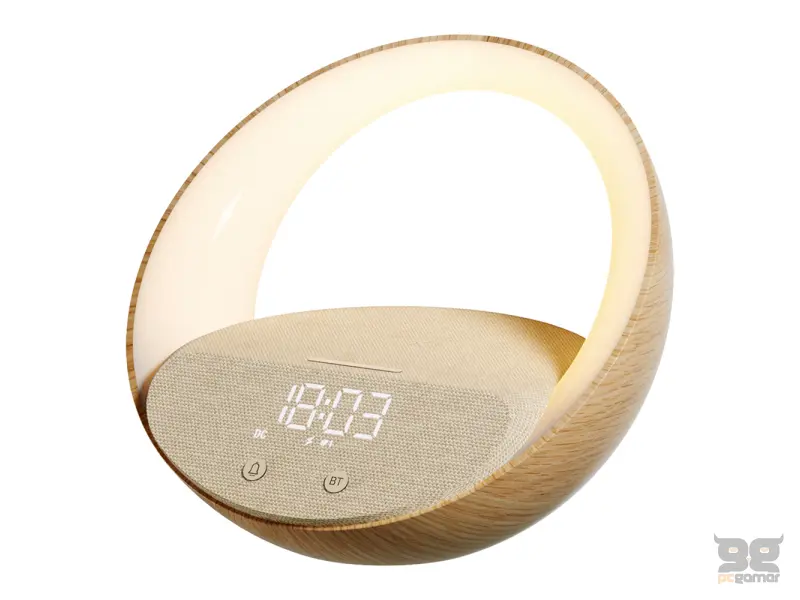 Moye Aurora Glow Lamp with Clock, Wireless speaker and Wi-Fi charger