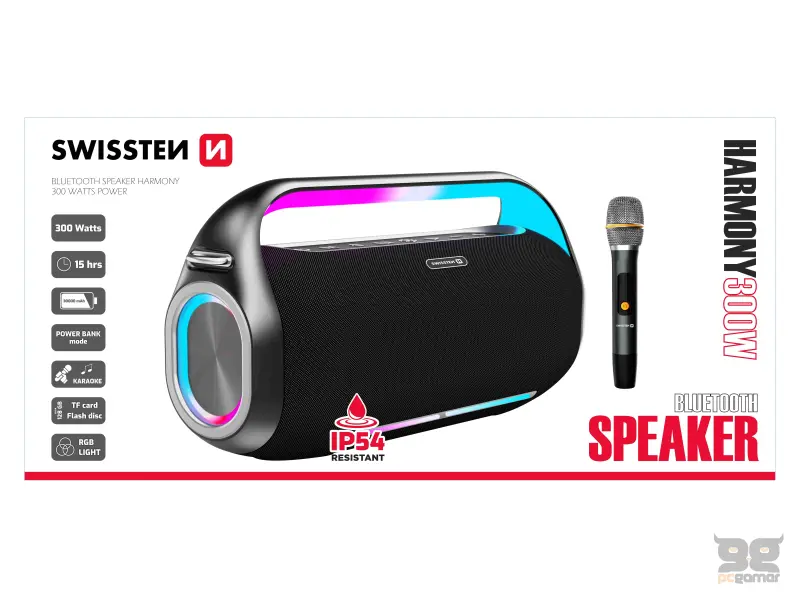 Swissten Zvučnik Bluetooth Harmony 300W Black