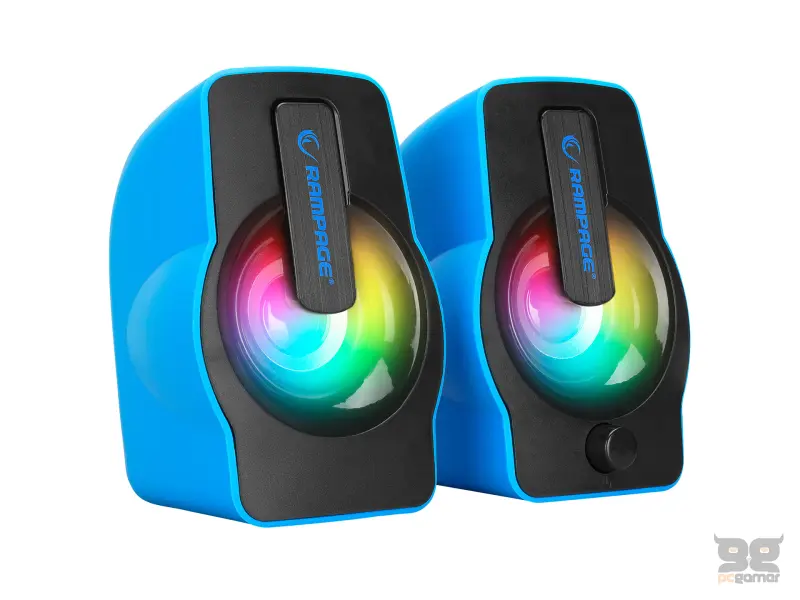 Rampage Zvucnici RMS-G7 FALSETTO 2.0 6W RGB USB Blue
