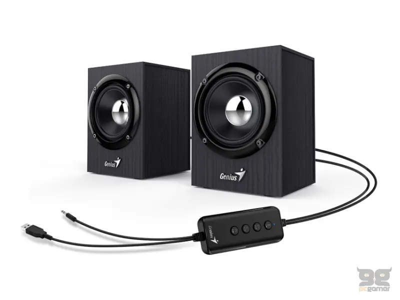 GENIUS SP-HF385BT wood zvučnici crno sivi 