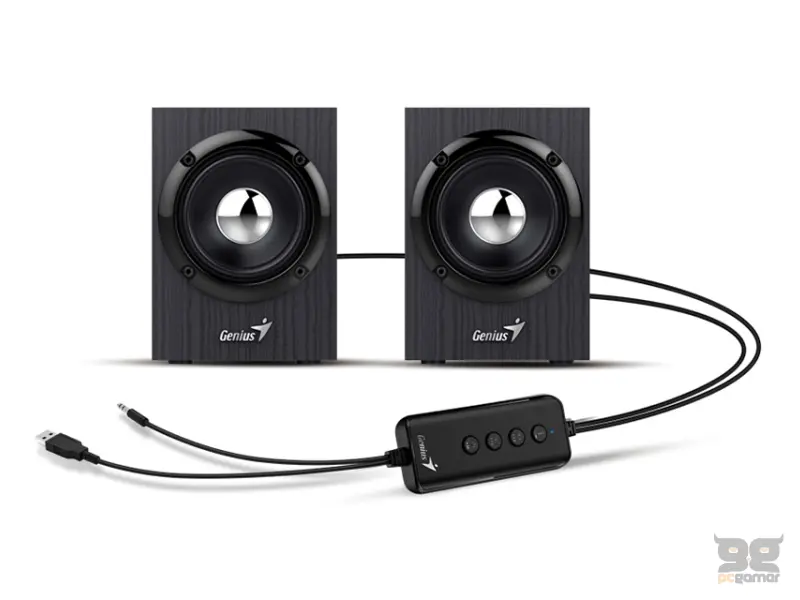 GENIUS SP-HF385BT wood zvučnici crno sivi 