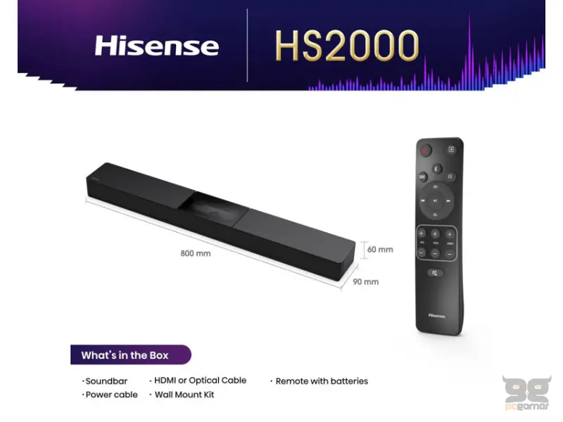 HISENSE HS2000 soundbar crni 
