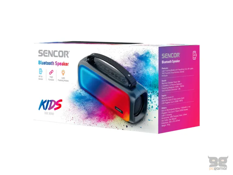 SENCOR SSS 3000 KIDS bežični zvučnik crni 