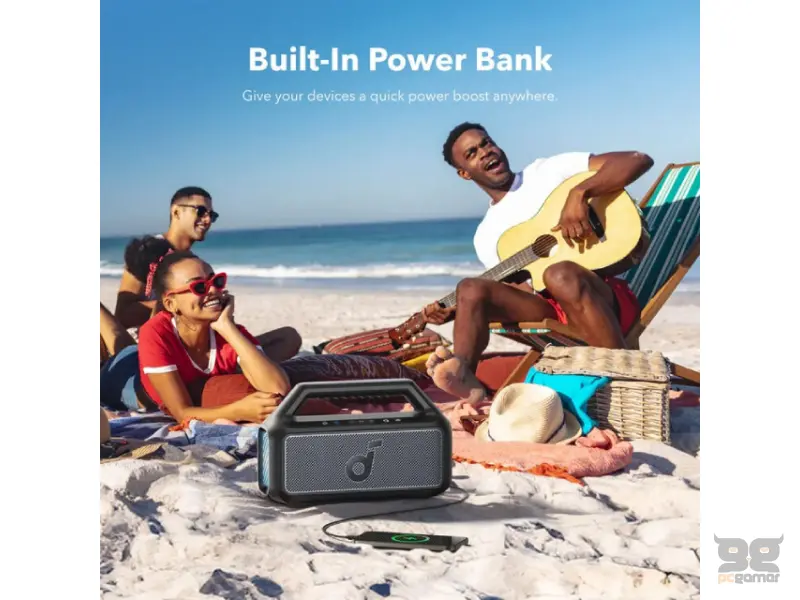 ANKER Soundcore Boom 2 80W 2.1 prenosivi bluetooth IPX7 zvučnik crni 