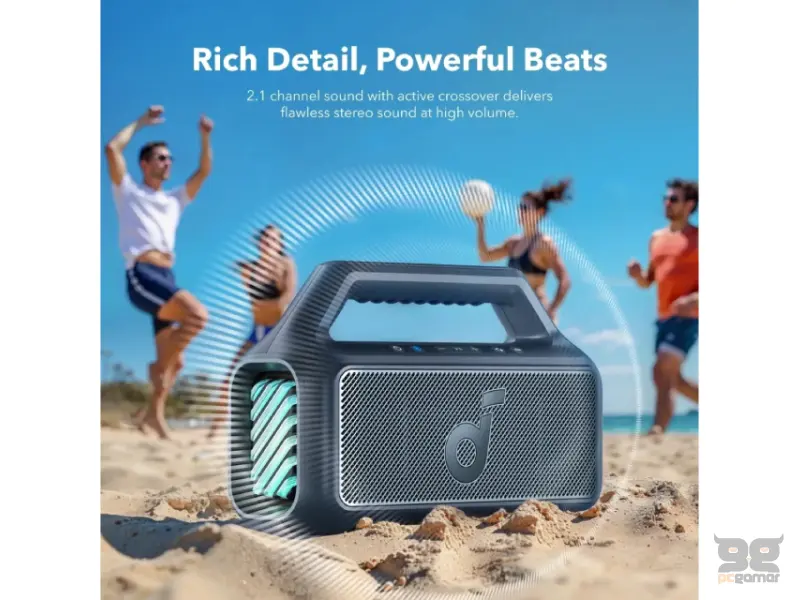 ANKER Soundcore Boom 2 80W 2.1 prenosivi bluetooth IPX7 zvučnik plavi 