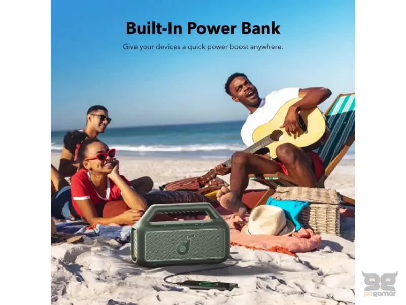 ANKER Soundcore Boom 2 80W 2.1 prenosivi bluetooth IPX7 zvučnik zeleni 