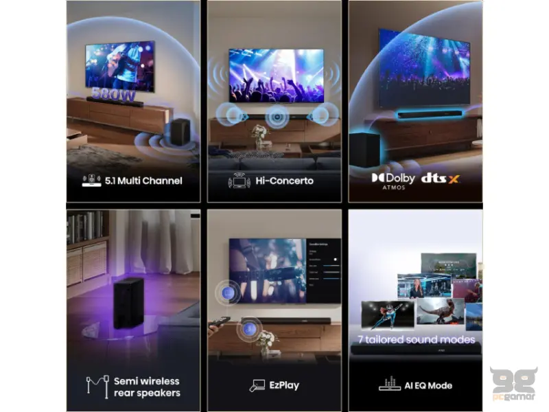 HISENSE AX5100Q Dolby Atmos soundbar sa bežičnim subwooferom crni 