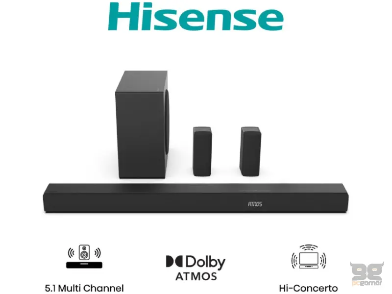 HISENSE AX5100Q Dolby Atmos soundbar sa bežičnim subwooferom crni 