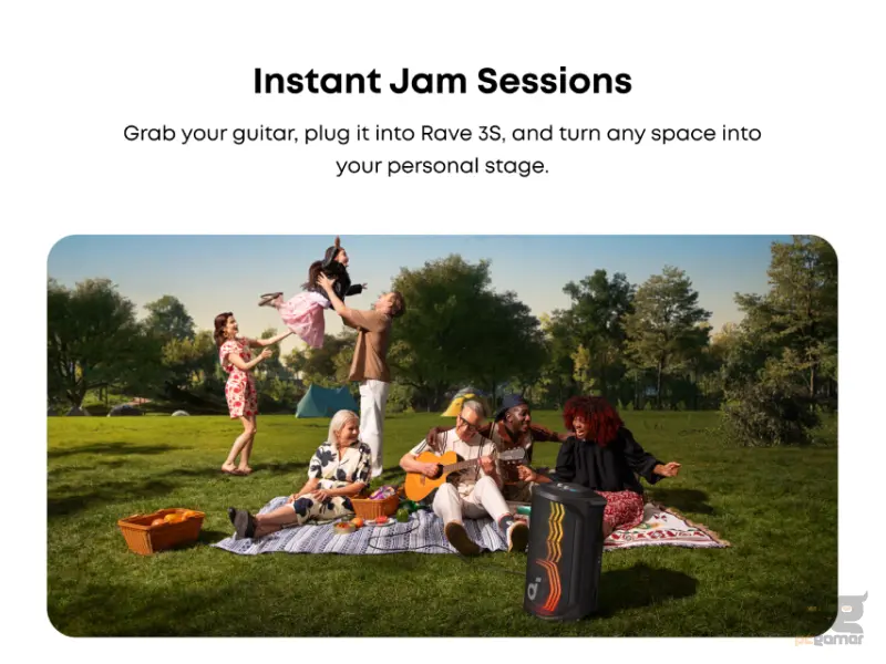 ANKER Soundcore Rave 3S 200W prenosivi bluetooth IPX4 zvučnik crni 