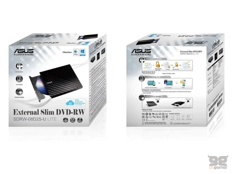 ASUS SDRW-08D2S-U LITE DVD±RW USB eksterni rezač crni 