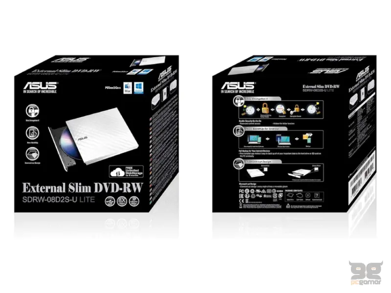 ASUS SDRW-08D2S-U LITE DVD±RW USB eksterni rezač beli 