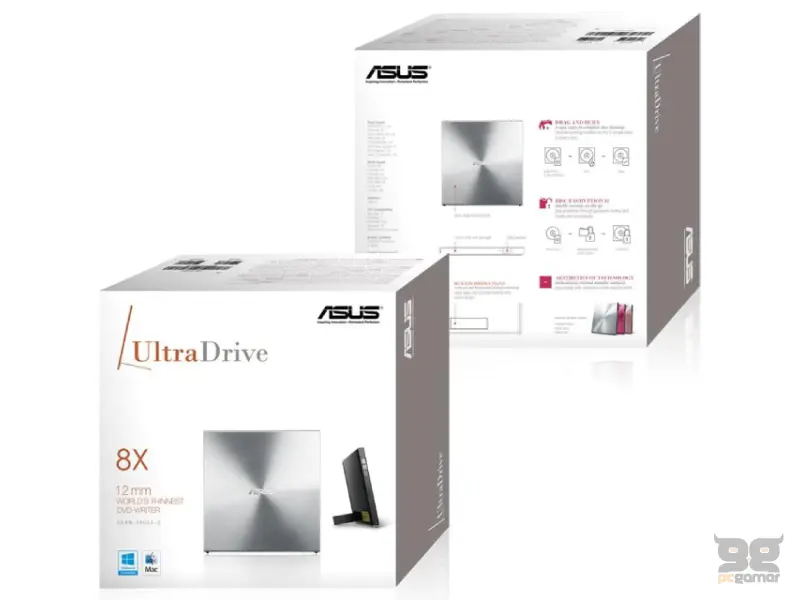 ASUS SDRW-08U5S-U DVD±RW USB eksterni rezač srebrni 