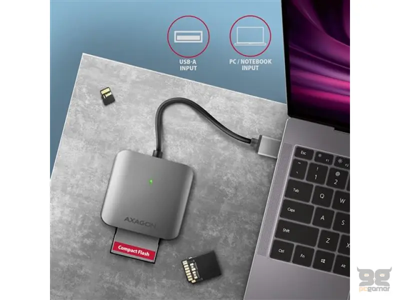 MEM CR USB 3.2 Gen 1 CRE-S3 USB-A UHS-II READER, AXA