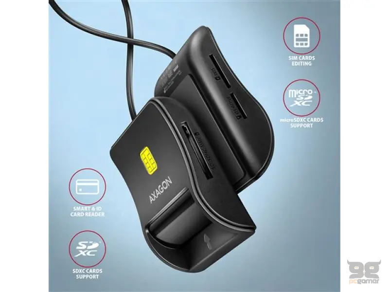 Čitač pametnih kartica AXAGON CRE-SM3SD USB 2.0