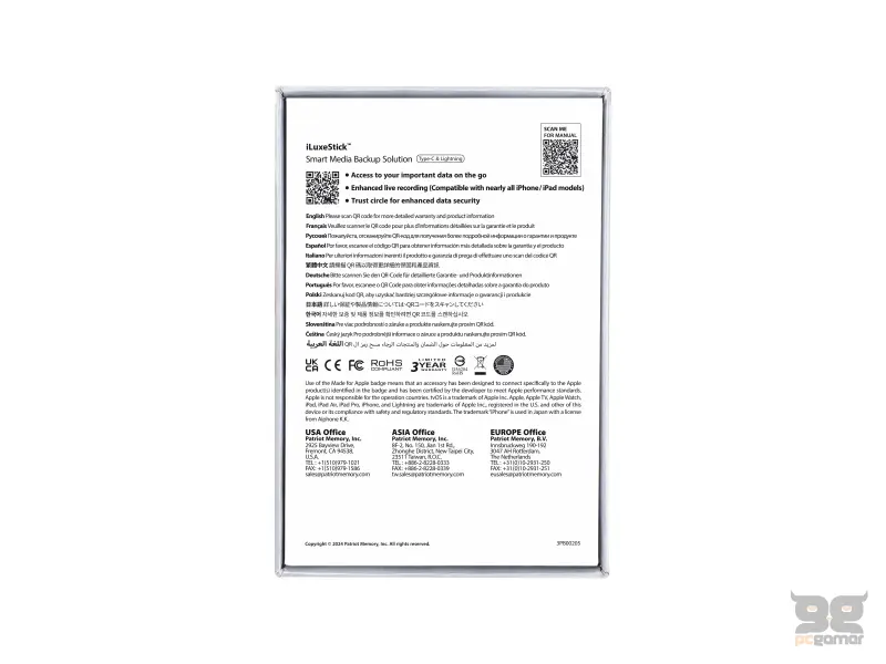 Patriot EXT SSD 128GB iLux Stick Type C