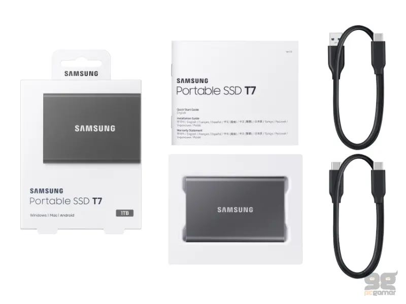 SAMSUNG Portable T7 1TB sivi eksterni SSD MU-PC1T0T 