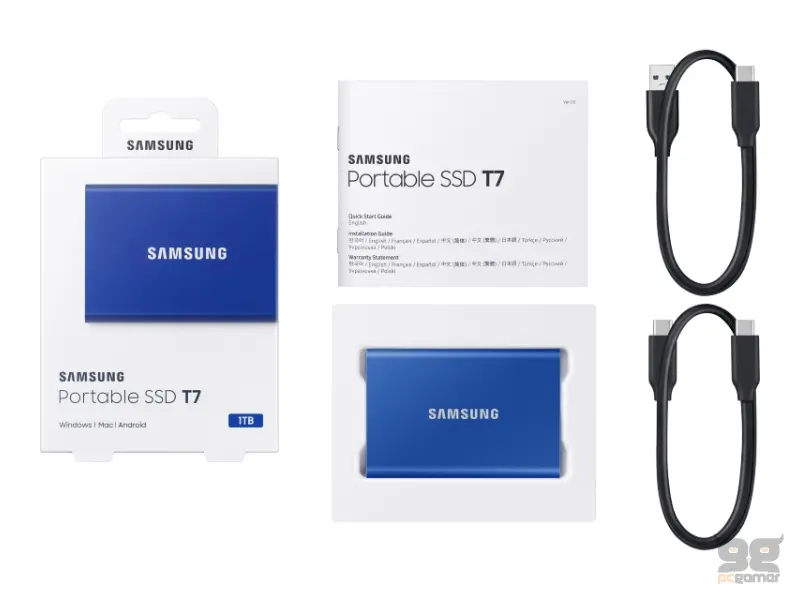 SAMSUNG Portable T7 1TB plavi eksterni SSD MU-PC1T0H 
